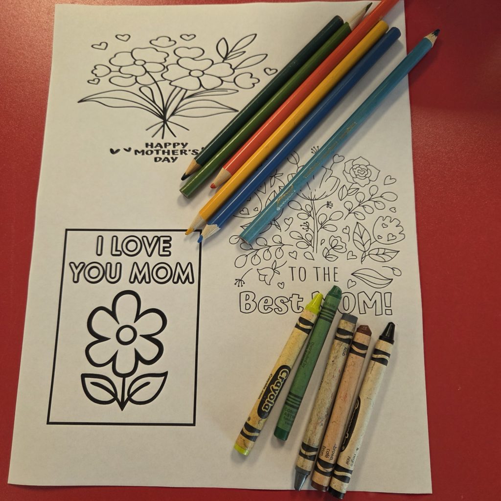 Mother's Day Color Sheet at Labadieville